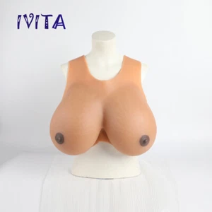 IVITA Silicone Breast Forms KK Cup Prothesis Huge Boobs Drag Queen Large Boobs - Picture 1 of 11