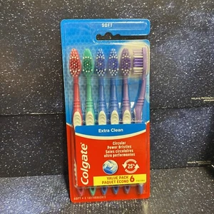 Soft Colgate Extra Clean 6er Pack Zahnbürsten - Neu & Versiegelt - Kostenloser Versand - Bild 1 von 3