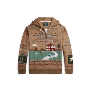 Polo Ralph Lauren x Element Nuevo Polar Sudadera con Capucha Cremallera Completa Marrón XL - Imagen 1 de 6