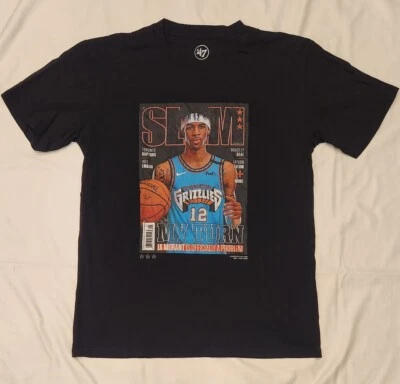 Ja Morant Slam Magazine '47 Brand Black T-Shirt Memphis Grizzlies NBA Basketball - Image 1 of 3