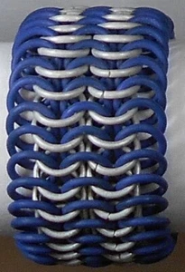 7.5" Chainmaille Stretch Bracelet 6 in 1 Pattern CHA6I13NEOBLUAAFRS16516 - Picture 1 of 1