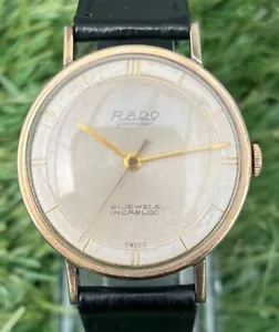 Rado Incabloc Analog Manual Men Beautiful Hand-Wound Silver Dial Men'S Watch Vin - Picture 1 of 5