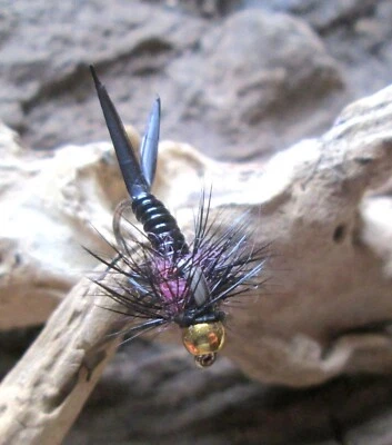 Gilchrist Fliegen. 3 x Goldkopfnymphen GLASS BODIED DAMSEL. Auswahl von Größen  - Bild 1 von 2