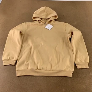 SHEIN BASICS Boys Size 13-14 Beige Fleece Thermal Pullover Hoodie NWT - Picture 1 of 6