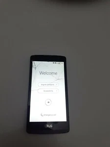 LG Leon 4G Lite H340N 8GB Titanium Open to all Network Cracked Screen but works - Picture 1 of 8