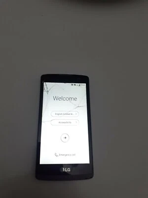LG Leon 4G Lite H340N 8GB Titanium Open to all Network Cracked Screen but works  - Image 1 of 4