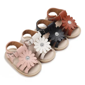 Gift Baby Girl Pram Shoes Infant Toddler Daisy Summer Sandals Trainers 3 6 9 12 - Picture 1 of 22