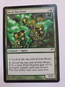 MTG Magic The Gathering Card Feral DeceiverCreatureSpirit Green Kamigawa  - Picture 1 of 2