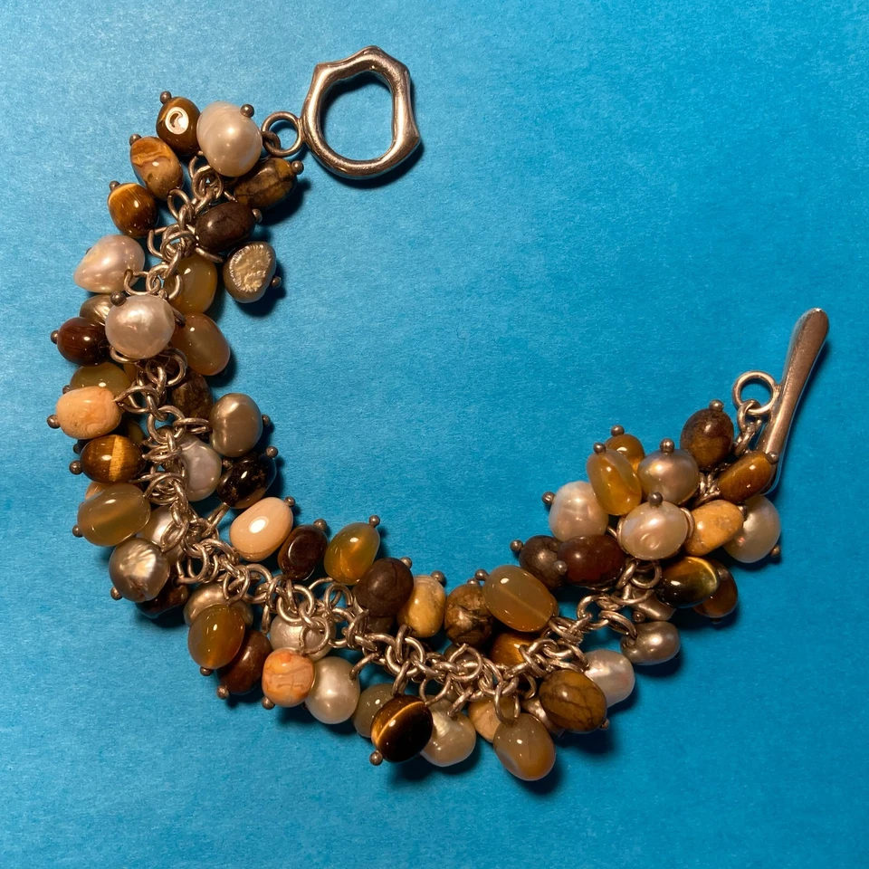 WHITNEY KELLY STERLING SILVER CHA CHA STONE PEARL BRACELET - Image 1 of 4