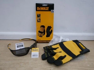 DeWALT DPG24L 3 FINGER FRAMER GLOVES + ROUTER SMOKE SAFETY GLASSES DPG96 2D - Picture 1 of 1