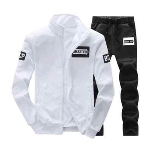 2pcs/set Spring Tracksuit Men Women Sportswear Sweatshirt Suit 2 Pieces Set - Picture 1 of 28