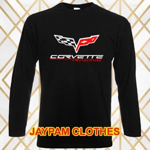 Camiseta negra de manga larga Corvette Racing para hombre talla S - 2XL - Imagen 1 de 1