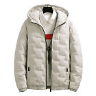 Men Windbreaker Windproof Pockets Thicken Hood Coat Outerwear Winter