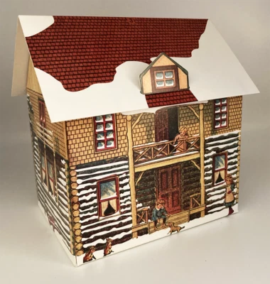 House Shaped Gift Box -Log Cabin Gift Box - Christmas Gift Box - Image 1 of 4