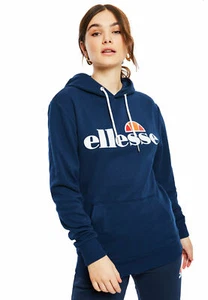 Ellesse Womens Hoody Hoodie OH Picton Navy Blue Logo Retro 6uk XXS - Picture 1 of 2