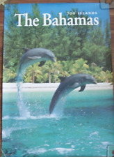 Vintage 1990's The Bahamas POSTER 33 by 24 Double Sided Dolphins Original Rare