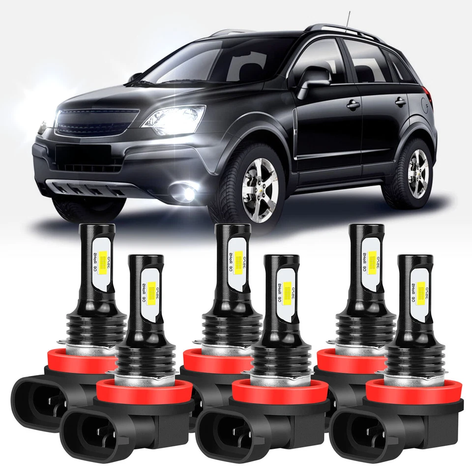 For Chevrolet Captiva Sport 2012-2015 LED Headlight+Fog Light 6x Bulbs Combo Kit - Изображение 1 из 4