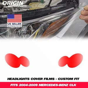 PreCut Headlights Protection Clear Covers Bra Film Kit PPF Fits 2004-2009 CLK - Picture 1 of 6