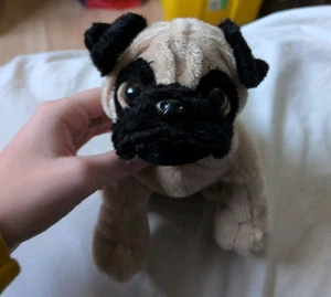 Ganz Webkinz Pug Dog Plush Stuffed Animal Retired Y2K Dog Puppy Brown Black - Picture 1 of 6
