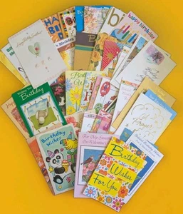 Lot of 60 Large Assortment Greeting Cards Birthday Baby Love Family W/Envelopes - Picture 1 of 8