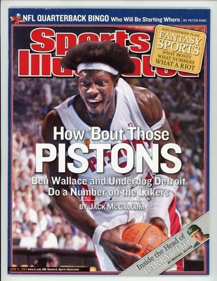 Ben Wallace 21/06/04 Sports Illustrated SEM ETIQUETA Banca 2004 Detroit Pistons - Imagem 1 de 2