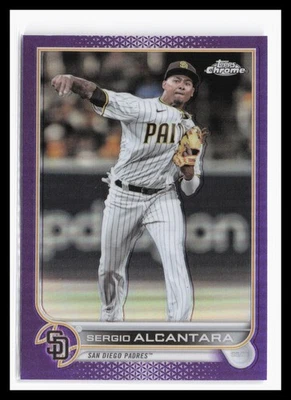 2022 Topps Chrome Update Purple Refractor #USC162 Sergio Alcantara Padres - Image 1 of 2
