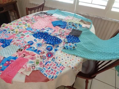 Four Pounds Never Used Minky Fabric Remnants and Pieces-Mostly Children's Motifs - Image 1 of 4