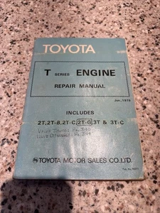 Toyota T Series Engine Repair Manual Includes 2T, 2T-B, 2T-C, 2T-G, 3T & 3T-C - Bild 1 von 5