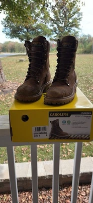 Carolina Waterproof Work Boots Brown Leather Size Women’s 5/Kids 3 1/2 - Image 1 of 3