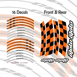 Orange GP01 Racing 17" Rim Wheel Sticker For Honda CBF1000 06 07 08 09 10 - Picture 1 of 12