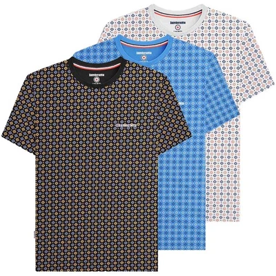 Mens Lambretta All Over Geometric Smart Classic Retro T-Shirt Sizes M to 4XL - Image 1 of 2