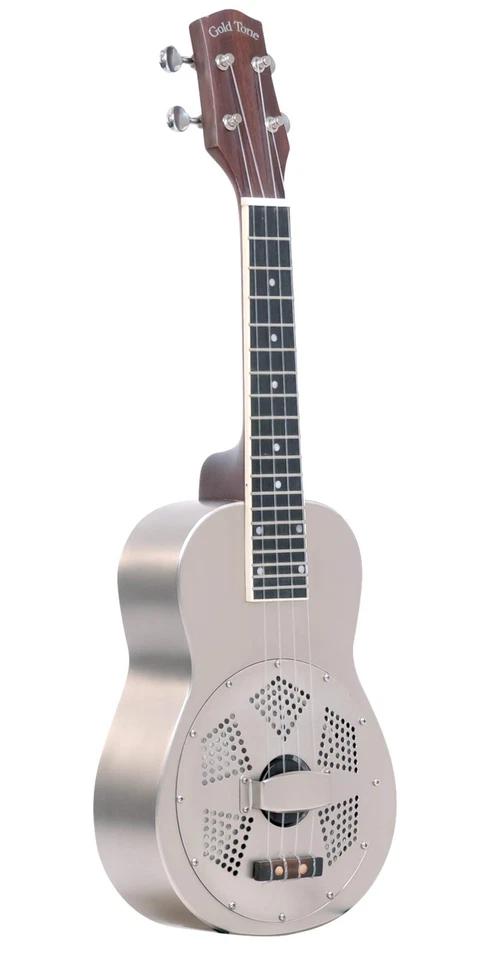 Tono Dorado ResoUke: Ukelele de Concierto Resonador de Cuerpo de Latón con Bolsa de Concierto Foto 1 de 4