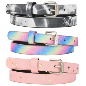 Belts for Little Toddler Big Teen Girls 3 Pack Kids Belt Fashion PU Leather S... - Picture 1 of 6
