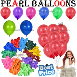 10-50 CHROM LUFTBALLONS METALLIC LATEX PERLE 5"12"18" Helium Ballon Geburtstag UK - Bild 1 von 28