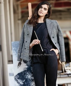 NWT Brooks Brothers WOOL HOUNDSTOOTH PEACOAT, Size 2 - Bild 1 von 6