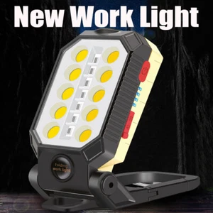 Portable LED Work Light Rechargeable T6 COB Warning Lamp with Magnet Worklight - Picture 1 of 11