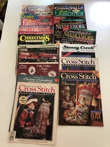 Lot 20 Christmas Cross Stitch Leaflets Magazines Better Homes Stoney Creek More - Picture 1 of 7