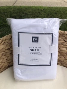 POTTERY BARN TEEN PUCKER UP SHAM (1) Standard White New - Picture 1 of 4