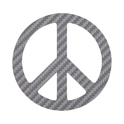 Peace Sticker - Carbon Fiber Symbol of Peace Decal - Image 1 of 2