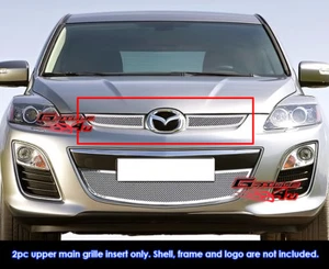 Fits 2010-2012 Mazda CX-7 Main Upper Stainless Chrome Mesh Grille Grill Insert - Picture 1 of 2