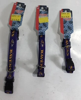 Baltimore Ravens Adjustable Pet Dog Collar NFL Football Licensed - Image 1 of 2