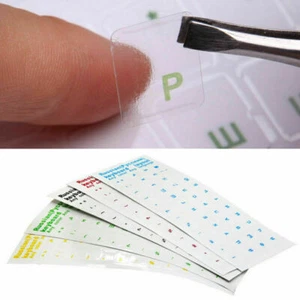 Waterproof Russian Transparent Stickers For PC Laptop M5I0 Super Keyboard Nice - Picture 1 of 12