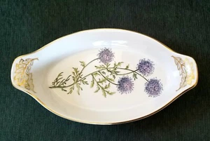 SPODE STAFFORD FLOWERS FLORAL GILIA OVAL CASSEROLE SOUFFLE DISH - Picture 1 of 7