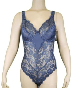 Sassa Body 904 CLASSIC LACE Mittelblau Blau 799 mit Bügel, viel Spitze NEU 1A - Bild 1 von 1