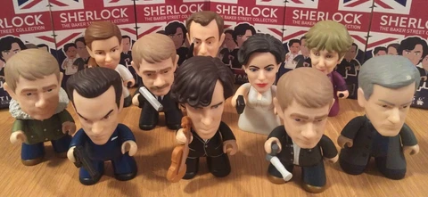SHERLOCK Titans Vinyl Figures Lot of 10 Baker Street Collection TV John Gun 1/40 Cover