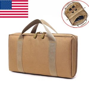 Tactical Handgun Pistol Case Bag Shooting Hunting Range Gun Magazine Carry Pouch - Picture 1 of 6