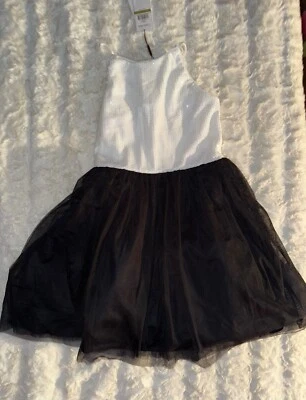 Nuevo con etiquetas Vestido Calvin Klein Niñas Talla 14 Ocasión Especial Blanco y Negro Foto 1 de 4