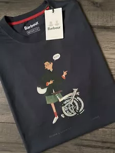 BARBOUR x BROMPTON SLOWBOY READY T SHIRT SIZE XL BNWT - Picture 1 of 8