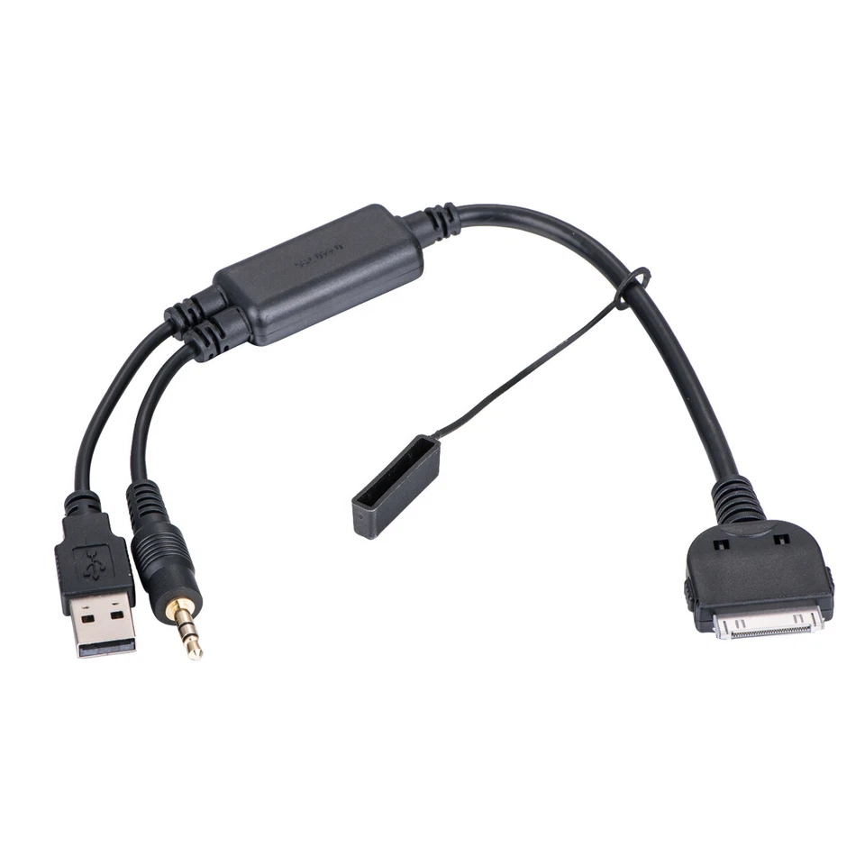 Audio Cable For BMW iPod iPhone 3G 3GS 4 4S Adapter USB & AUX Mini IPOD-BMW - Image 1 of 1