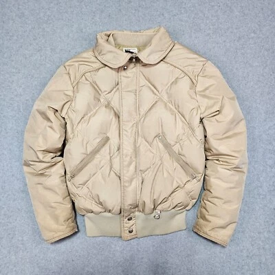 Vtg First Down Goose Down Corduroy Puffer Jacket Mens Size Large Gortex *Flaws* - Image 1 of 4